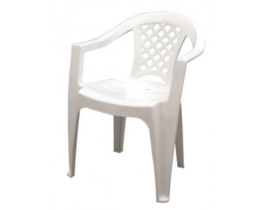 Cadeira tramontina iguape plast.bca c/braco 92221/010