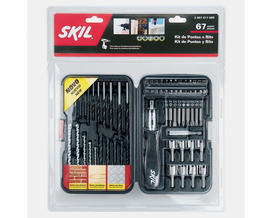 Kit ponta e bits skil 67 pcs mm 2607017085