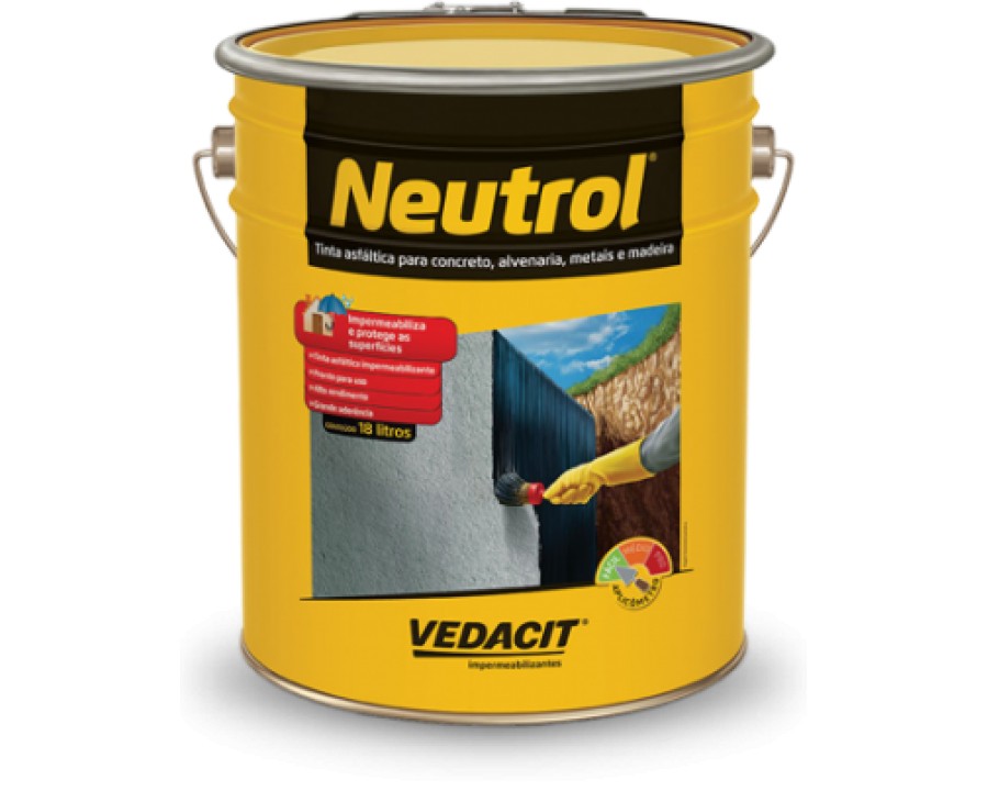 Neutrol vedacit tinta asfaltica impermeabilizante.18,0 litro